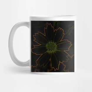 Filtered Black and Yellow Flower With Background Photographic Image Mug